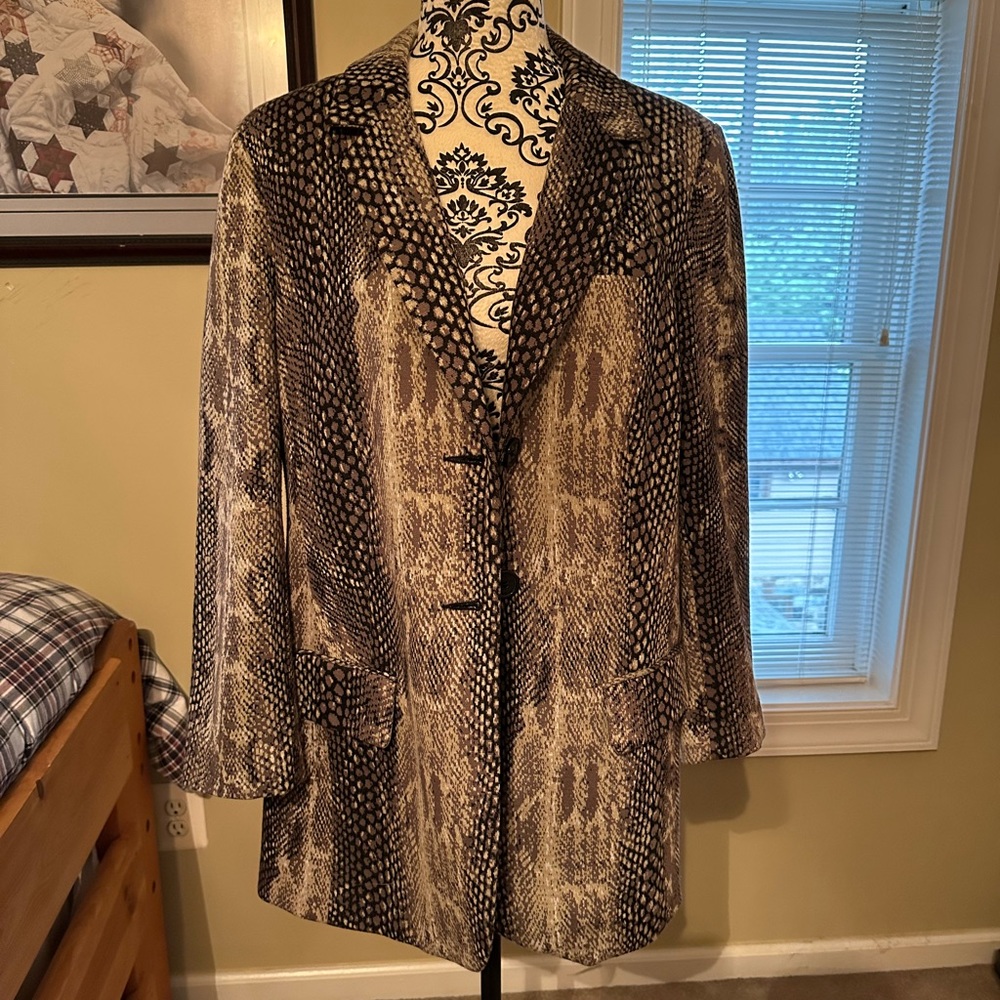 Snake print blazer from Chicos